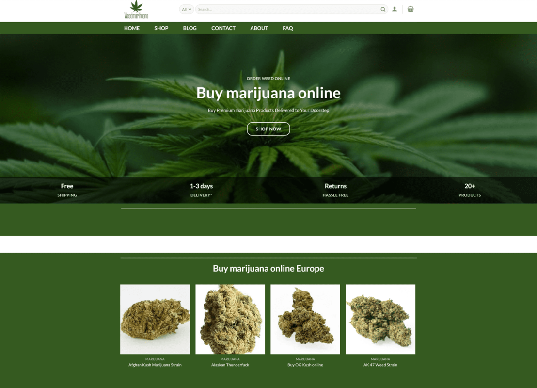 weedmarihuana Online marijuana marketplace with a variety of cannabis products