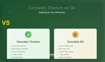 Cannabis tincture and oil bottles comparison guide showing different extraction methods and usage techniques - Cannabis Tincture vs Oil